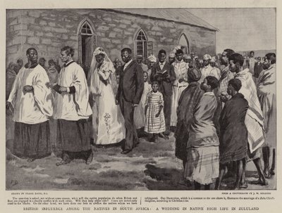 Britse Invloed onder de Inheemsen in Zuid-Afrika, een Huwelijk in de Inheemse Hoge Kringen in Zululand door Frank Dadd